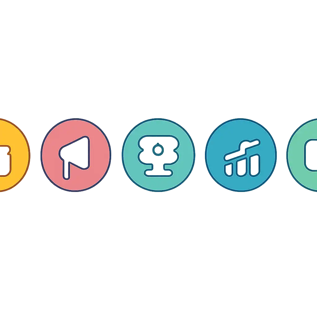 Five numbered circular icons connected by arrows in a horizontal flow, In999 Game Bonuses, Promotions & Safety steps