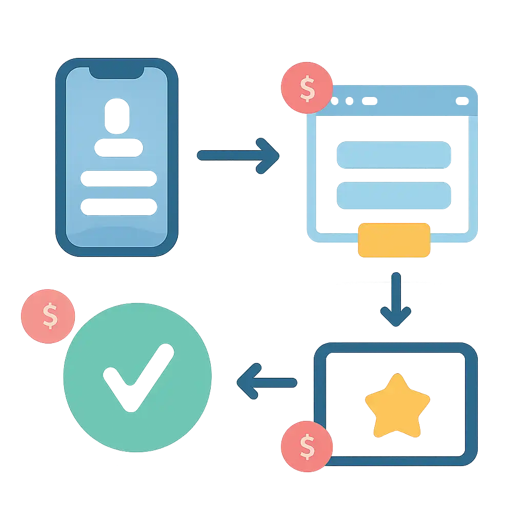 Annotated step diagram: IN999 Game Login Process process with numbered callouts