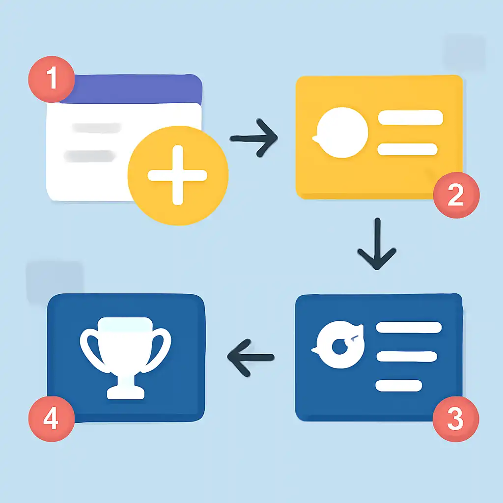Annotated step diagram: In999 Game Bonus Codes, Active Codes List process with numbered callouts