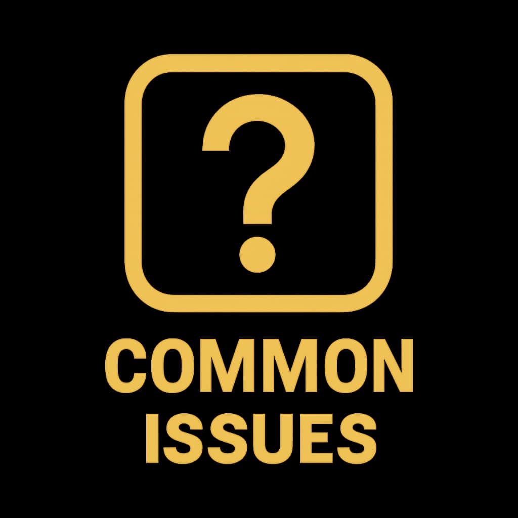 Icon representation of Common IN999 issues for guidance.