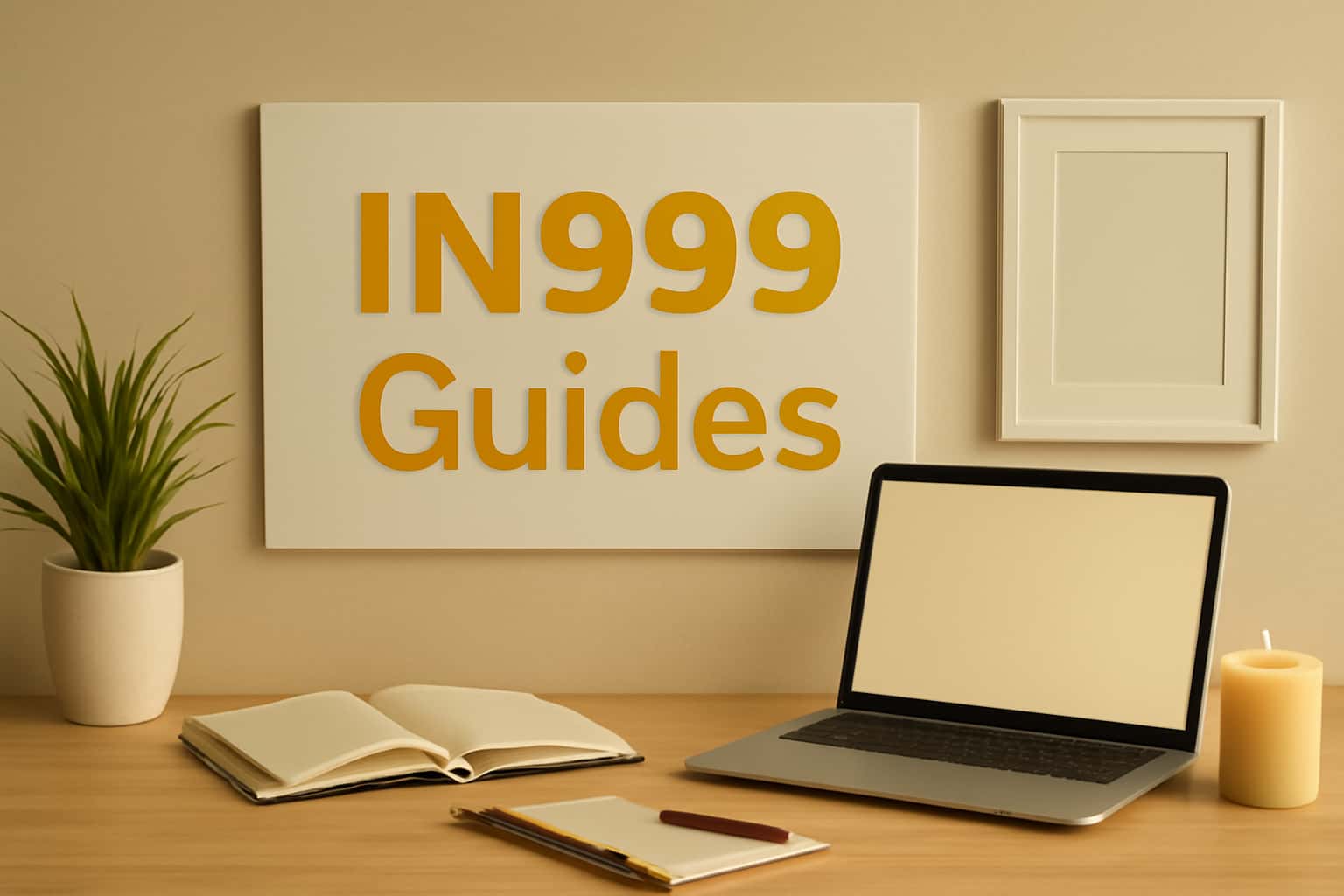 An informational graphic about IN999 Guides with a futuristic design.