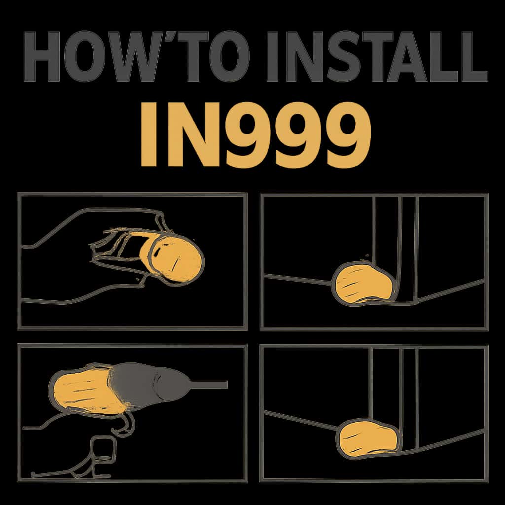 A diagram illustrating the installation process for IN999.