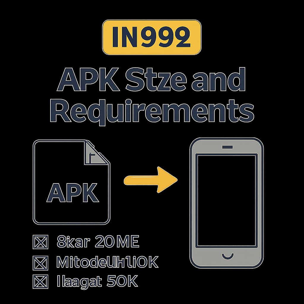 Infographic detailing IN999 APK requirements.