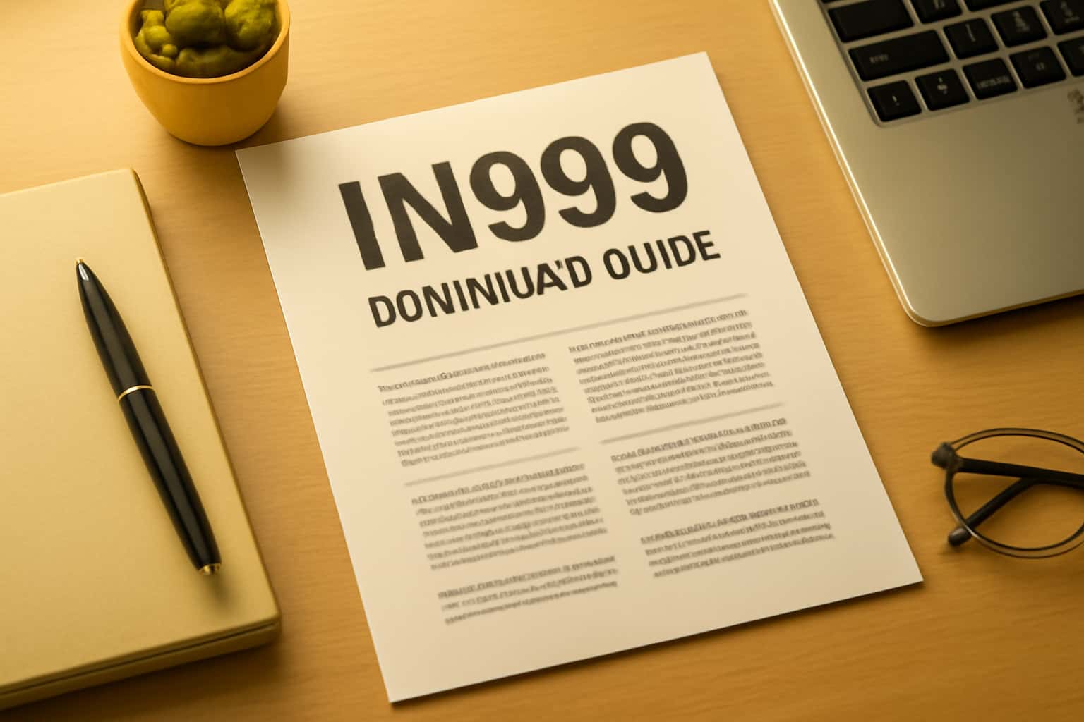 IN999 Download Guide informational scene with highlighted text.