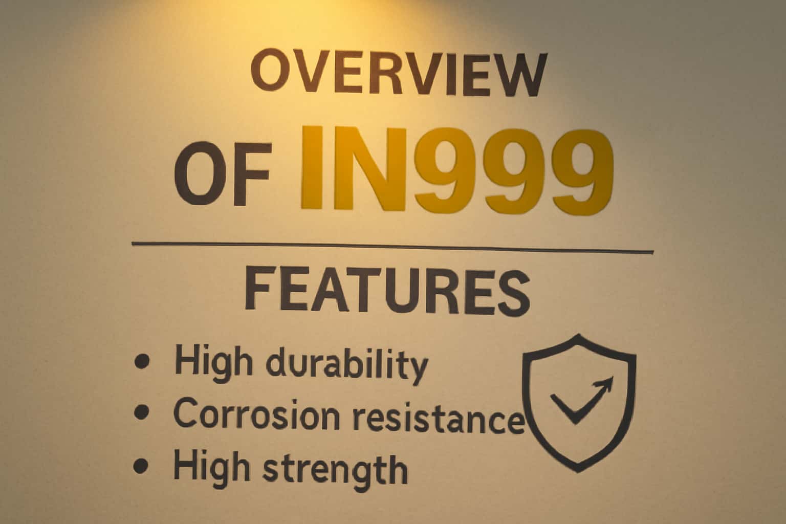 Overview of IN999 Features in a high-tech setting.