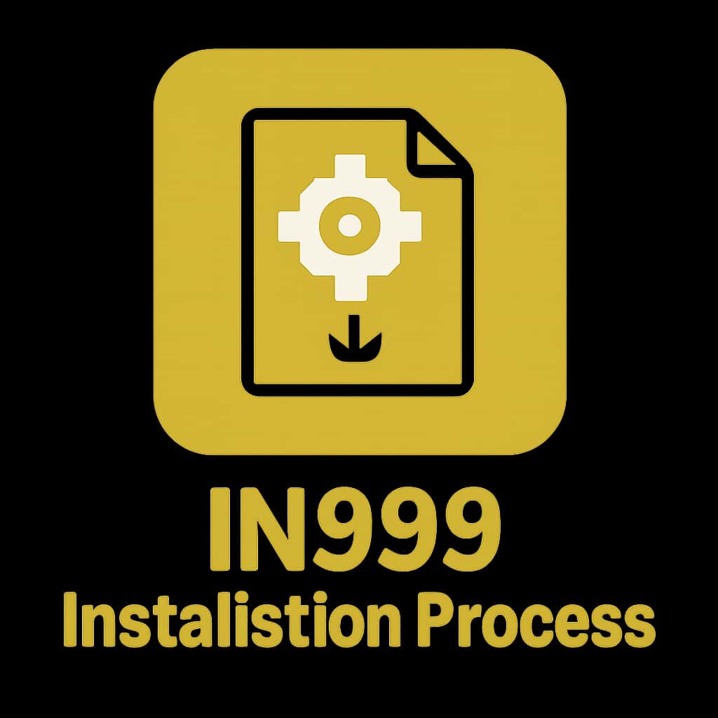 A badge icon representing the IN999 installation process.